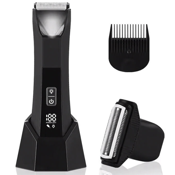 Glenclip IPX7 Pubic &amp; Body Hair Trimmer for Men, Electric Ball Trimmer Body
