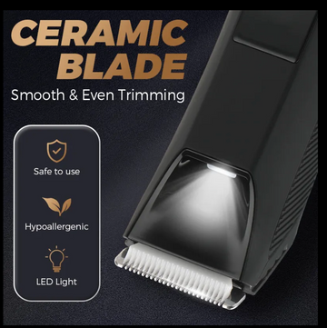 Glenclip IPX7 Pubic &amp; Body Hair Trimmer for Men, Electric Ball Trimmer Body